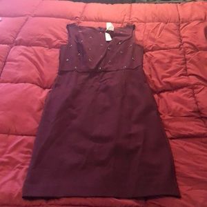 Dark purple color Gold & black studded front